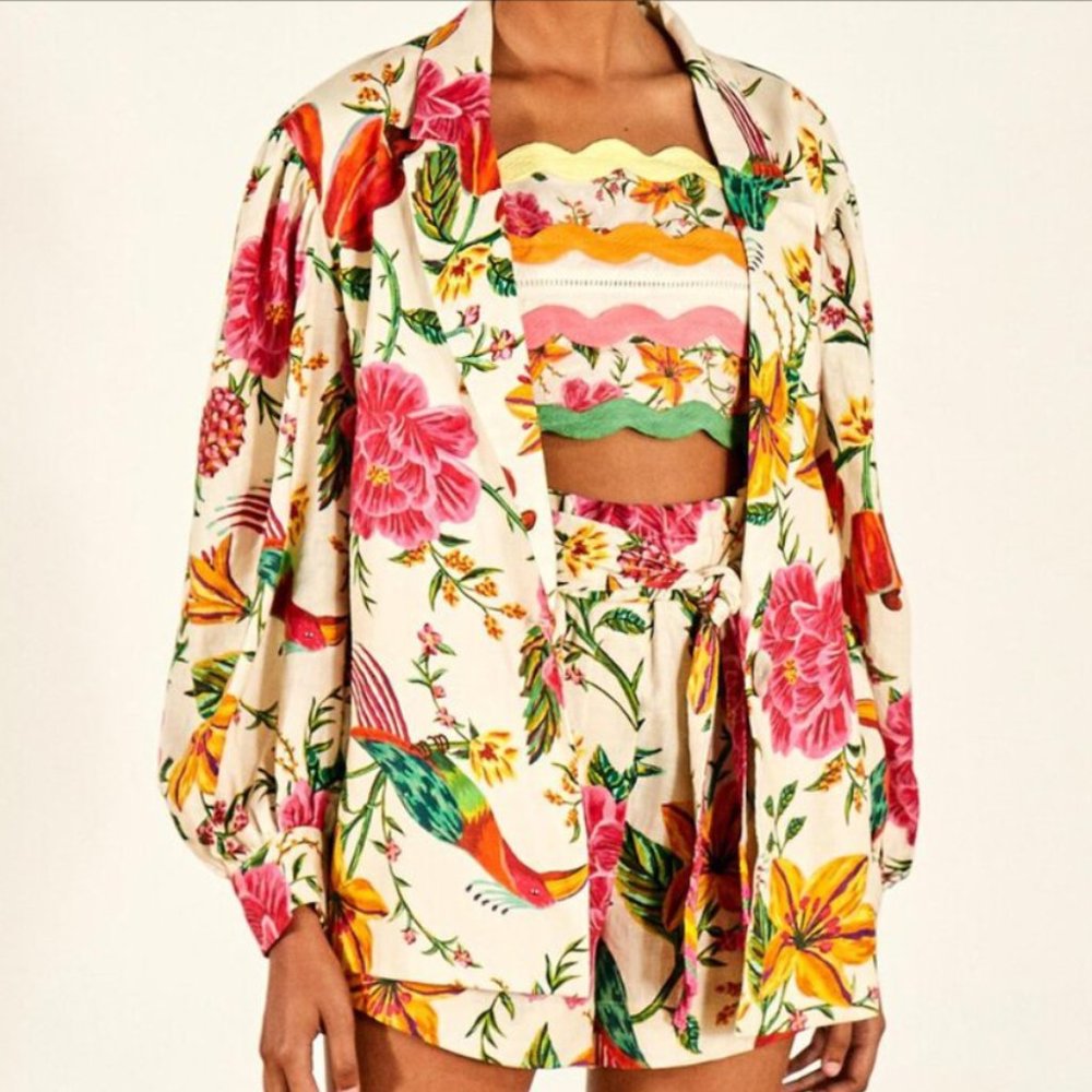 FARM Rio NWT Toucan Garden Blazer